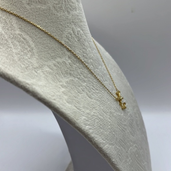 Sagittarius The Archer Zodiac Goldtone Necklace with Rhinestones Nov 22-Dec 21. - Picture 3 of 12